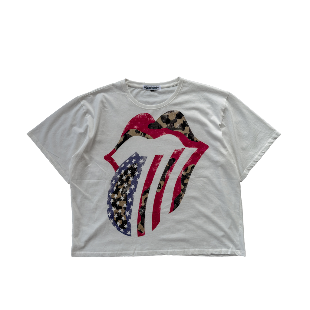 USA & Camo Lips T-shirt